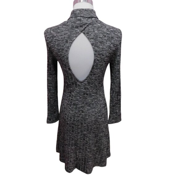 American Eagle Outfitters Dress Back Cutout Sz S Gray Mock Neck NWT - Picture 1 of 12